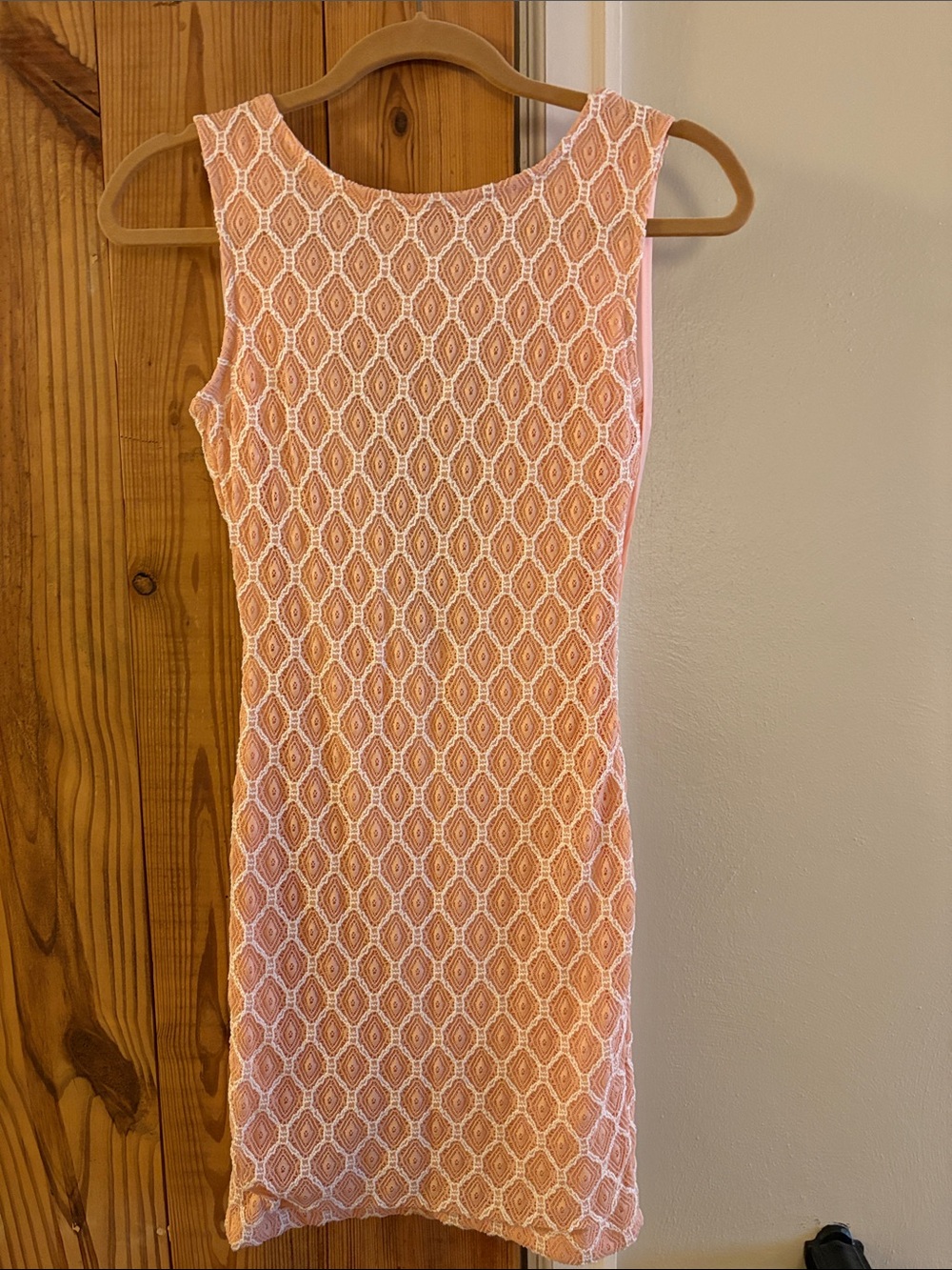 Alt B Sleeveless Textured Pink Sheath Dress